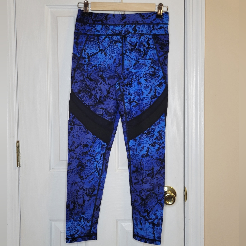 Calvin Klein Performance Blue Snake Print Gym leggings